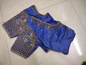 💙blue maggam blouse