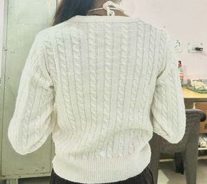 Cute Knit Cutout Shoulder Sweater