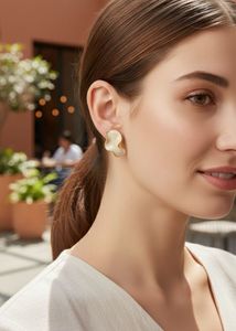 Anti Tarnish | Elegant Gold Tone Stud Earrings