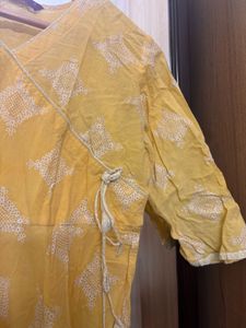 Yellow Embroidered Kurta