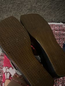 Shoetopia Black Emblished Wedges