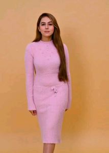 Winter Woolen Soft Full Sleeves One Piece