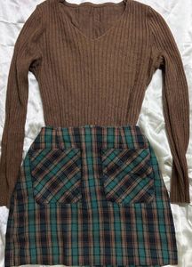 Brown cute skirt and Top