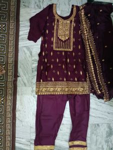 Party Wear Kurti Pant with Duptta