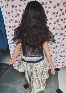 silk dhoti and top