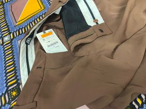 Zara Brown Flare Trousers