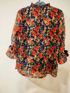 Beautiful Floral Formal Blouse