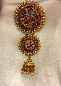 Double Peacock Jadai Billai Hair Accessory