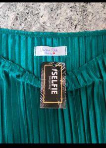 Emerald Green Pleated Co Ord Set