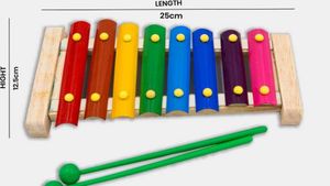 Colorful Wooden Xylophone with Mallets
