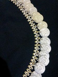 Silver Coin Oxidized Kamarbandh+3 Layered Neclace