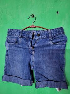Denim Roll-Up Shorts