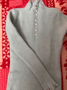Pastel Pearl Button Sweater