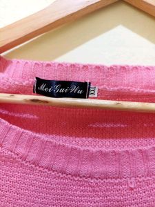 Wool Top / Net Design Sleeves