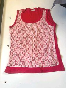 Sleeveless Top With Front Net