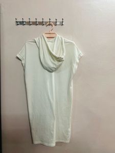 White Hoodie Mini Dress
