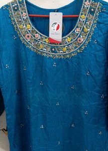 New Sharara Set 44 Size. Peacock Blue