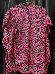 Pink Animal Print Top