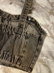 Charcoal Denim Corset XS-S