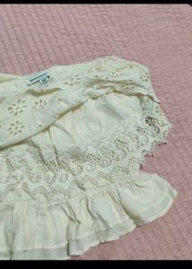 American eagle Lace Trim Crop Top