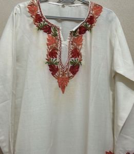 Embroidered Kurta With Kashmiri Kadhae