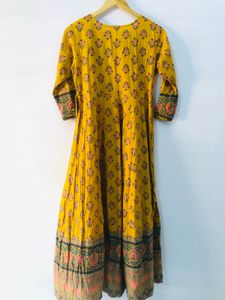 Floral Print Flared Kurta