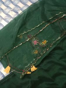 Green Embroidered Kurta Set