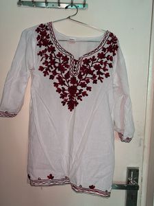 White Shorts Kurti