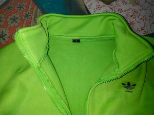 Women Neon Green Winter Sweater Zipper Imported