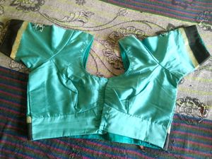 Black And Seagreen Combination Blouse
