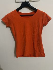 Orange Fitted Top