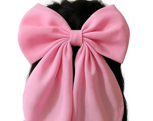 Oversized Pink Bow Hair Clip