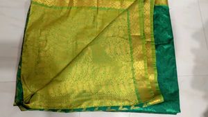 Green &amp; Gold Saree