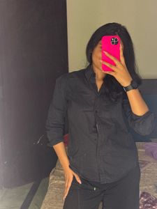 Black Button-Down Shirt