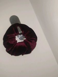 Burgundy Velvet Scrunchie