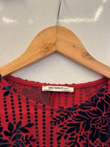 Red Floral Print Dress