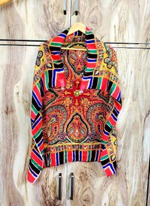 Colorful Paisley Print Scarf big size