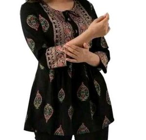 Elegant Black Embroidered Top