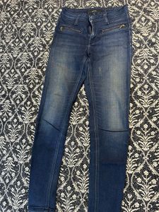 Vero Moda Dark Blue Mid-rise Skinny Jeans Waist-26