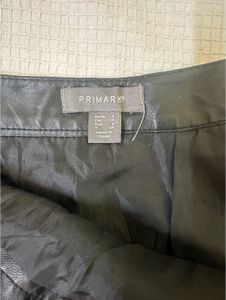 High Waisted Leather Mini Skirt