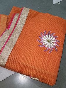 Elegant Orange Saree