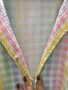 Pastel Plaid Long Sleeve Top