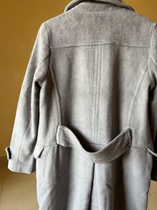 Elegant Gray Wool Blend Coat