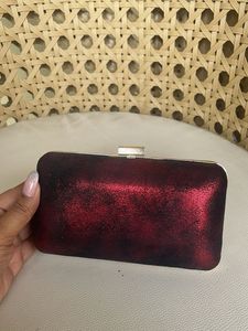 Burgundy Clutch Evening Bag