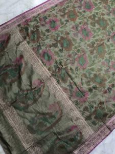 Elegant Floral Silk Saree