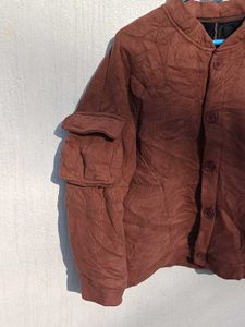 🔥Burgundy Quilted Button Jacket ( L 22 B 24)