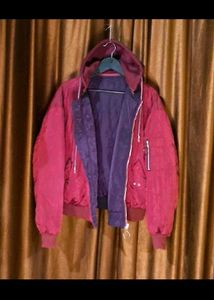 Stylish Reversible Bomber Jacket Size 48 inches