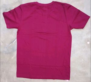 Brand New Maroon Printed Pure Cotton T-shirt