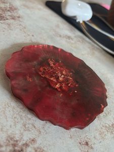 Red Resin Coaster