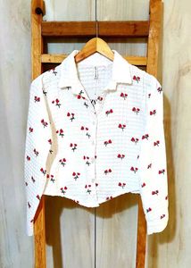 Floral Print Shirt Bust Size-36-M